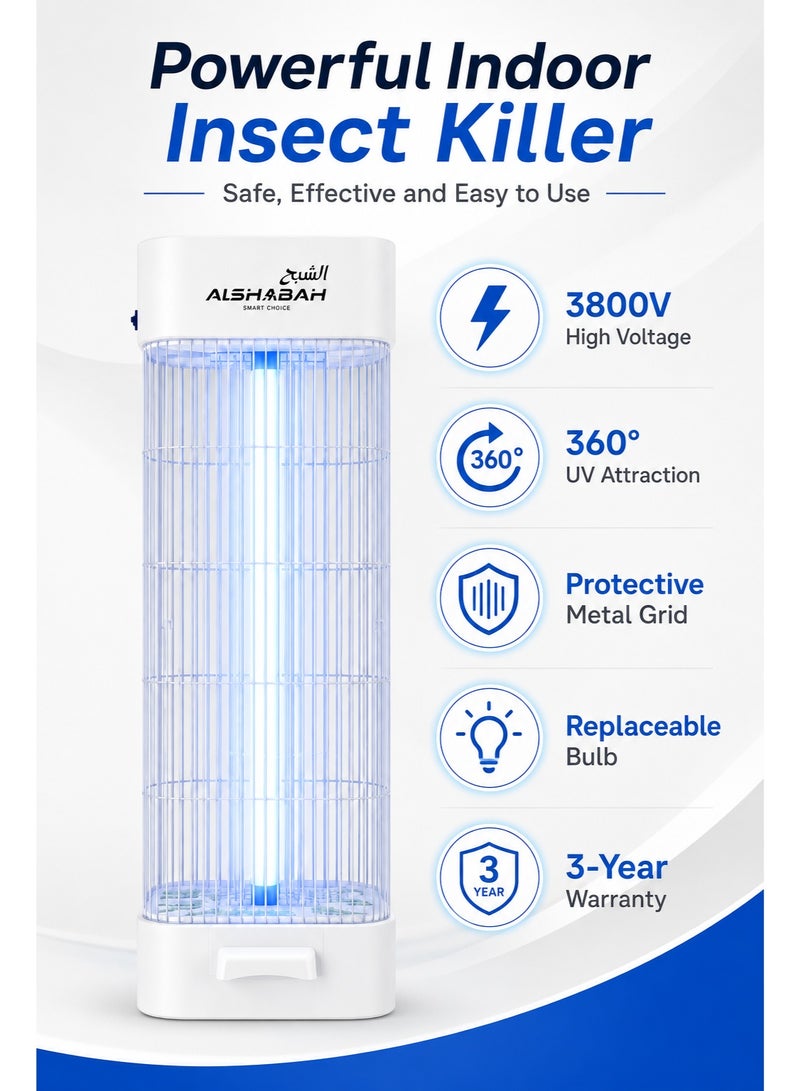 Alshabah Flying Insects Killer Alshabah Smart Choice - 100% Original Indoor/Outdoor Electric Bug Zapper, 3800V High-Power UV Light Mosquito Trap, Effective Insect Control for Home, Patio, Backyard, and Camping - Image 2