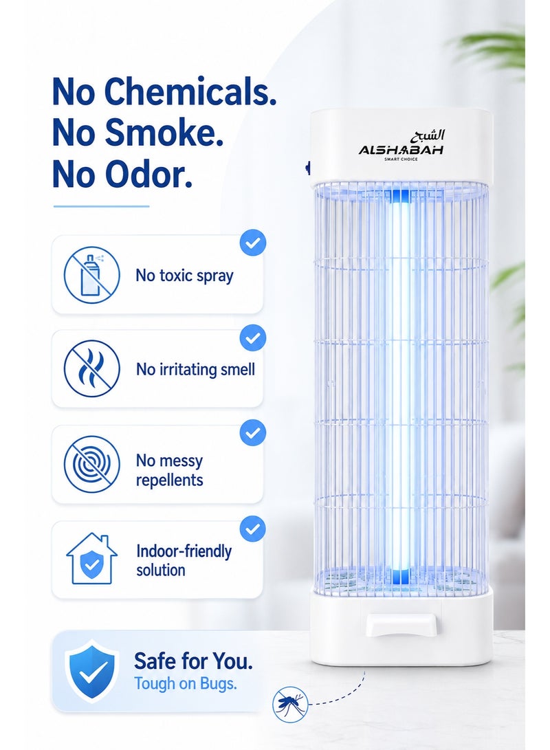 Alshabah Flying Insects Killer Alshabah Smart Choice - 100% Original Indoor/Outdoor Electric Bug Zapper, 3800V High-Power UV Light Mosquito Trap, Effective Insect Control for Home, Patio, Backyard, and Camping - Image 5