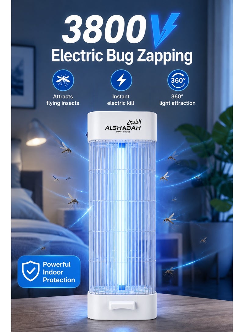 Alshabah Flying Insects Killer Alshabah Smart Choice - 100% Original Indoor/Outdoor Electric Bug Zapper, 3800V High-Power UV Light Mosquito Trap, Effective Insect Control for Home, Patio, Backyard, and Camping - Image 3
