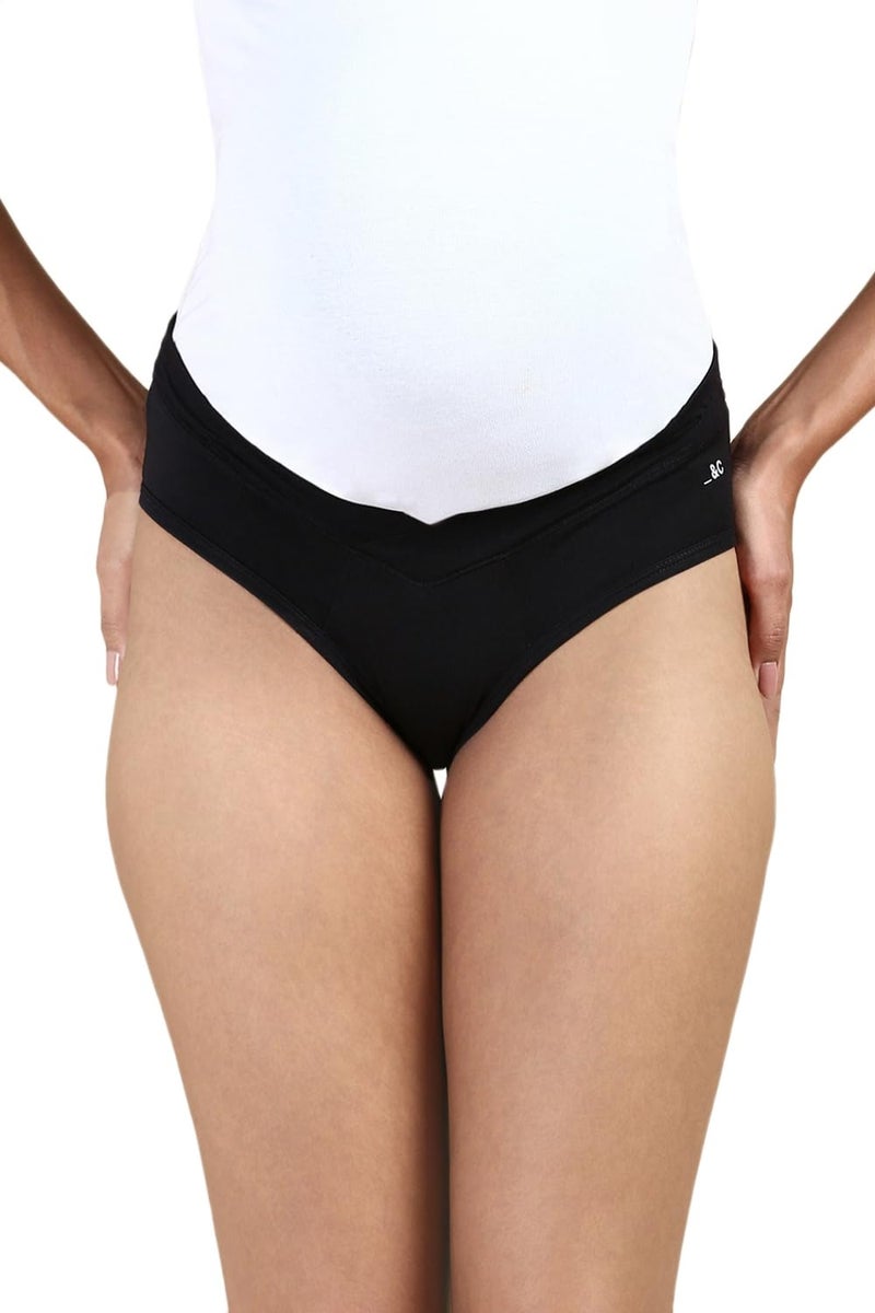 Circus &Circus Women's Tencel Modal Maternity Women's Panty, Puresoft Beechwood Maternity Panty, Onyx, 3XL - Image 1