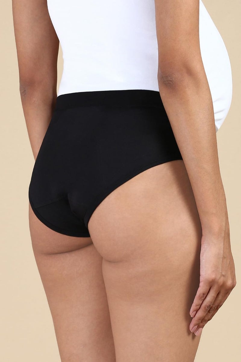 Circus &Circus Women's Tencel Modal Maternity Women's Panty, Puresoft Beechwood Maternity Panty, Onyx, 3XL - Image 3