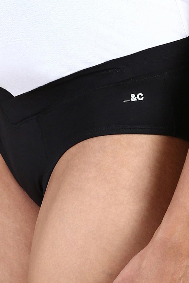 Circus &Circus Women's Tencel Modal Maternity Women's Panty, Puresoft Beechwood Maternity Panty, Onyx, 3XL - Image 4