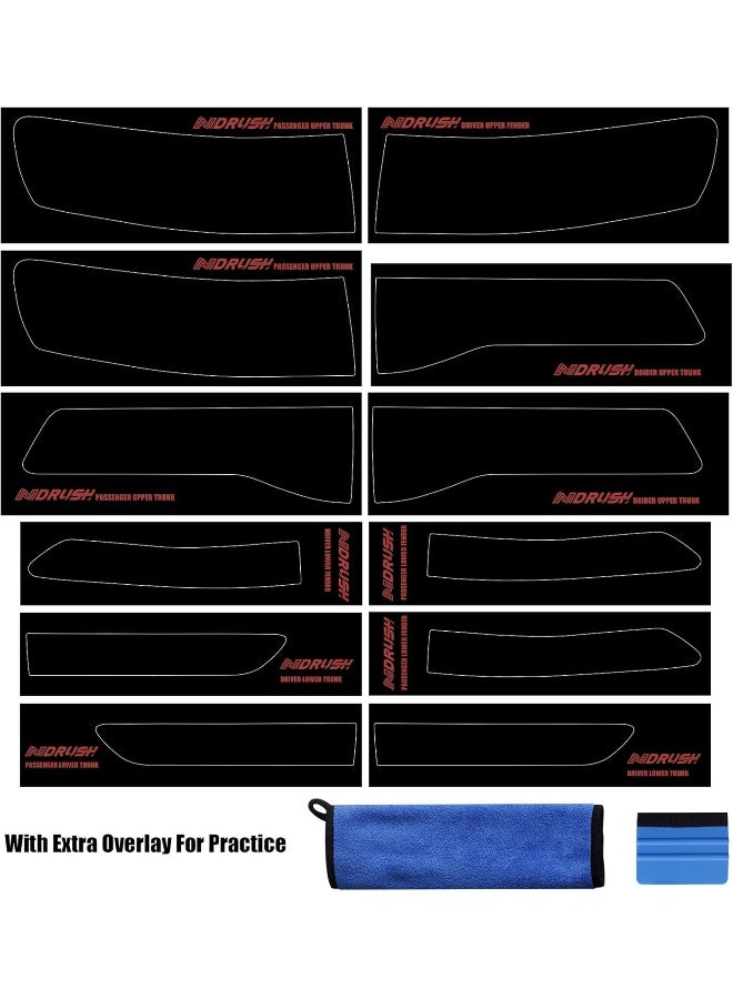 NDRUSH NDRUSH Smoked Taillight Rear Fender Vinyl Tint Film, Precut Overlay, Tail Light Wrap Cover Compatible with 2014-2020 Jeep Grand Cherokee  - Image 5