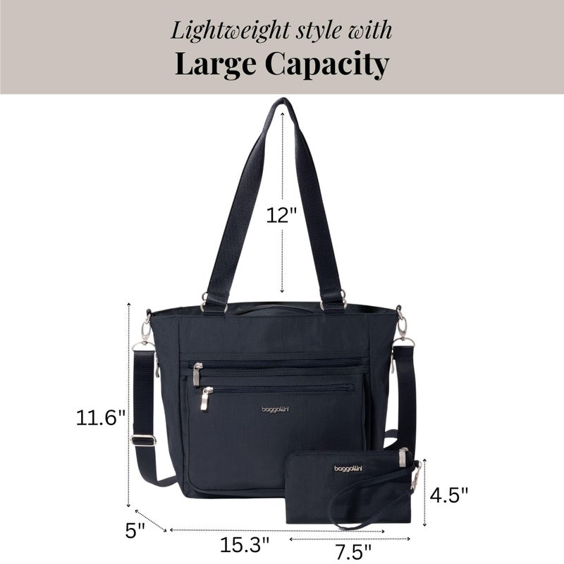 Baggallini Modern Everyday Shopper Tote - 15.3" x11.6â€ Tote Bag for Women - Lightweight Work Travel Carry On Bag - Image 3