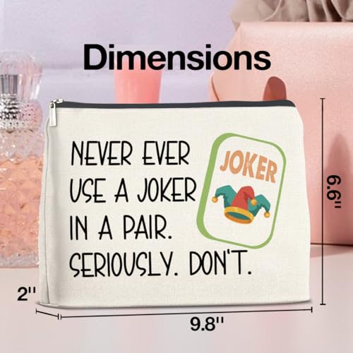UPNEGE Funny Makeup Bag Mahjong Gifts for Women, Mahjong Lover Gifts Cosmetic Bag Zipper Makeup Pouch - Image 2