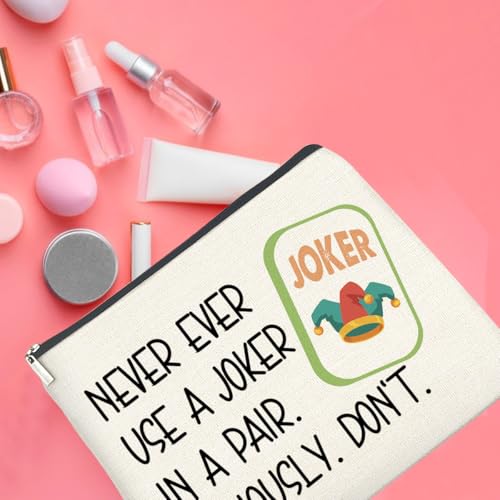 UPNEGE Funny Makeup Bag Mahjong Gifts for Women, Mahjong Lover Gifts Cosmetic Bag Zipper Makeup Pouch - Image 5