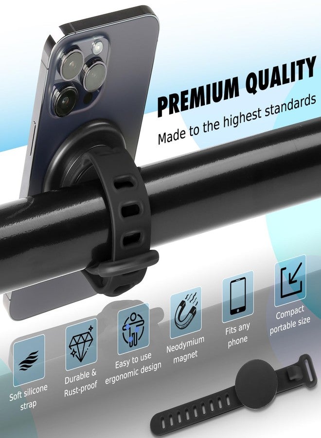 Aerbeis Stroller Phone Holder for Magsafe iPhone 17 16 15 14 13 12 Series Steering Wheel Phone Mount for GYM, Stroller, Wrist, Shopping & Golf Carts, Bikes, Magnetic Mount Adapter Accessories for All Phones - Image 3