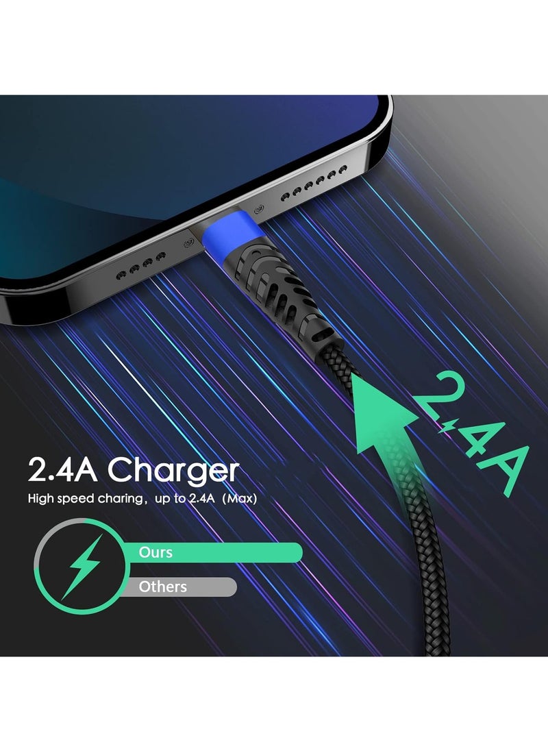 FLOWING 3-in-1 USB Fast Charging Cable support 66W Power Super Fast Charger Cords Universal Phone Charger, Multiple Charger Wire for Cellphone, Tablets and More,Nylon Braided Fast Charger Cable,1.2m  - Image 4