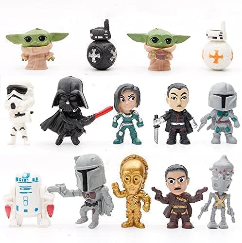 OMTO cake toppers 14Pack Toys set 15 Dolls Figure Statues for the party supplies - Image 1