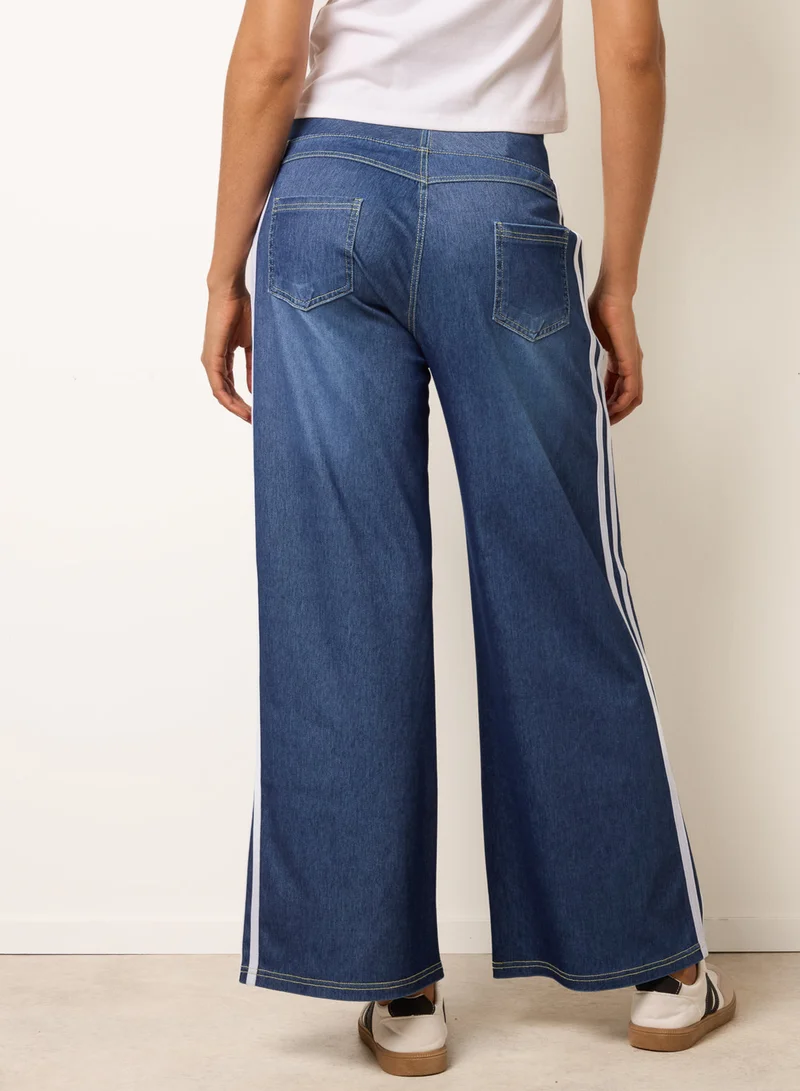بلو فانيلا Multi Stretch Side Stripe Deep Waistband Trousers