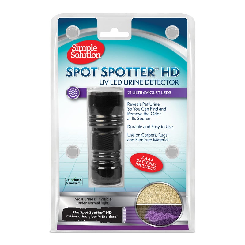 Simple Solution Spot Spotter HD UV LED Urine Detector - Spot and Eliminate Pet Urine Stains and Odors - 1 Light - Image 1