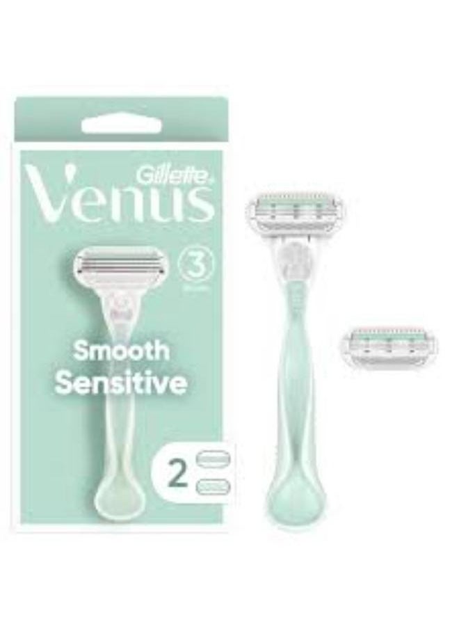 Gillette (GILLETTE VENUS 3 BLADES SMOOTH SENS MACHIN 2PCS 
