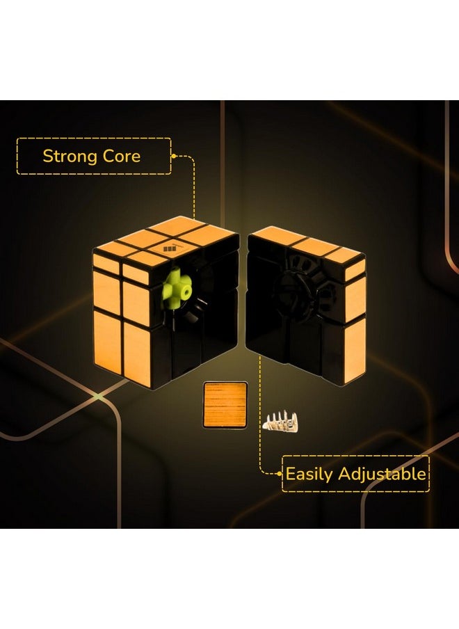 Cubelelo - Drift 3X3 Mirror Golden Magic Speed Cube | Shape Shifter Cube | Speedy Stress Buster Brainstorming Puzzle | Ideal For Kids & Adults | High-Performance Bump Cube - Image 1