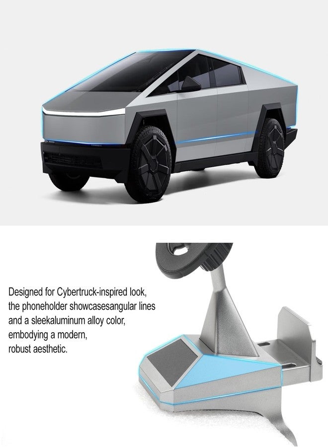 ELECFRESH Phone Mount for Tesla Cybertruck Fit for All Phone, Magnetic Phone Holder for Cybertruck Accessories Can be Adjusted 360° (Model) - Image 2