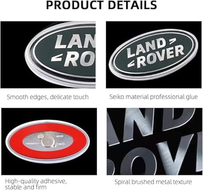 LAND ROVER Front Grille Emblem 3.54 x 1.97 Inches Raised 3D Design Tailgate Badge - UV Stable ABS Construction Vehicle Badge for Land Rover SUV - Image 4