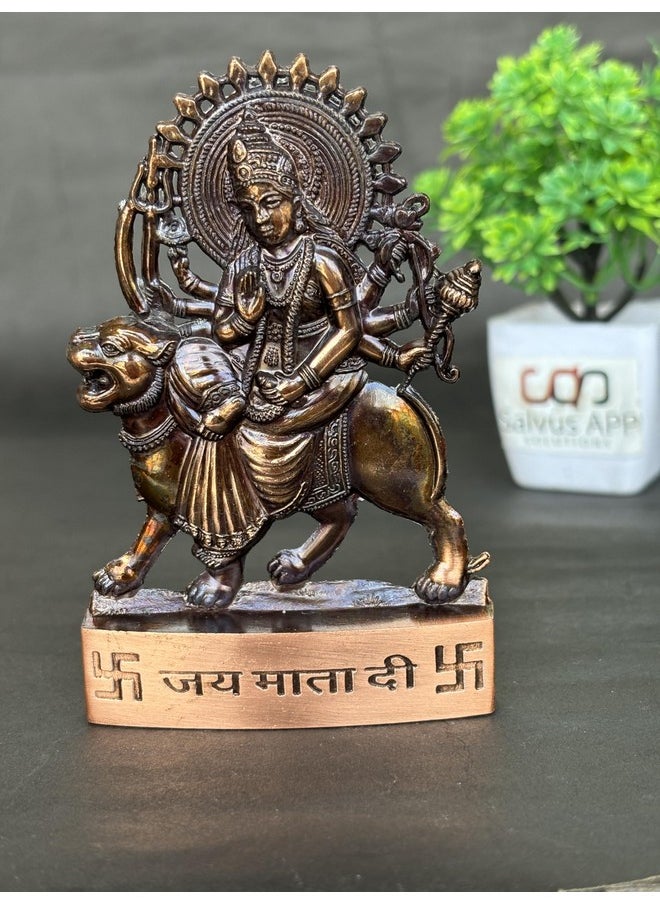 سالفوس أب سولوشنز - تمثال Salvus App Solutions Hindu God Durga Devi للحرف اليدوية/Murti لتحفة Vastu - عنصر هدية مورتي ديني (3 × 4.5 بوصة) - Image 1
