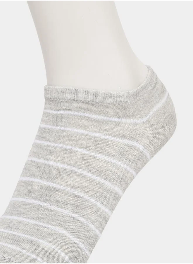Styli Set of 5 - Striped Shoe Liner Socks