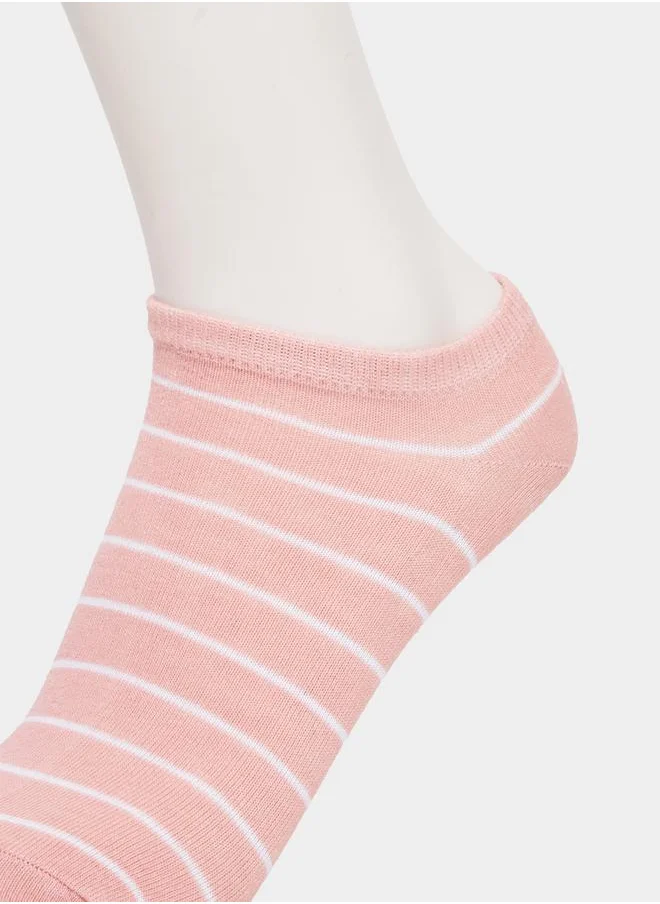 Styli Set of 5 - Striped Shoe Liner Socks