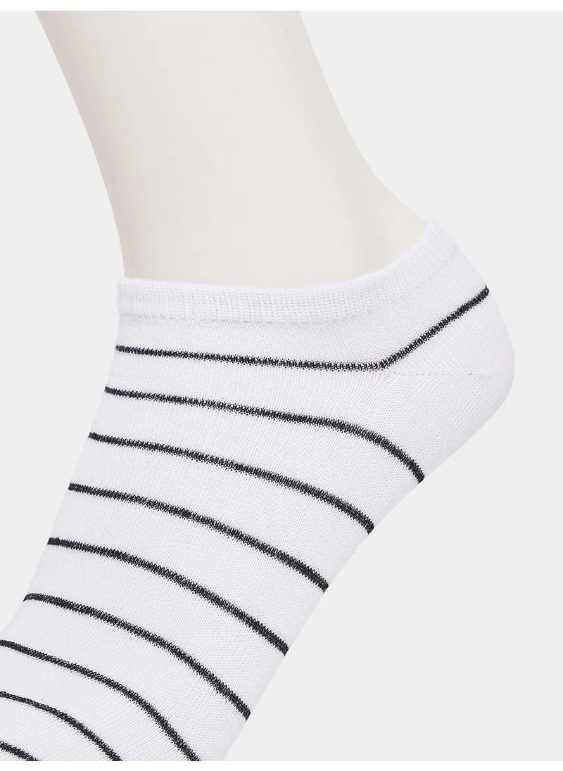 Styli Set of 5 - Striped Shoe Liner Socks