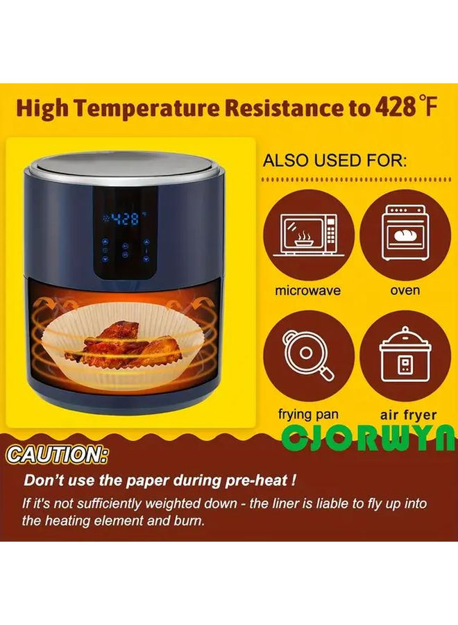 Silicone Lubricant Paper Air Fryer Liners Non Stick Heat Resistant 50 Pcs - Image 3