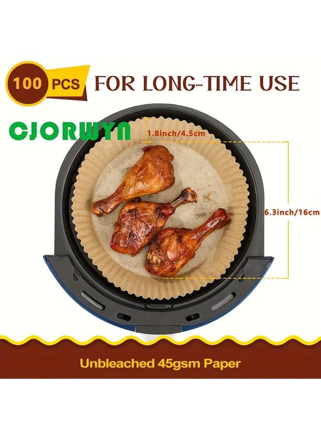 Silicone Lubricant Paper Air Fryer Liners Non Stick Heat Resistant 50 Pcs - Image 2
