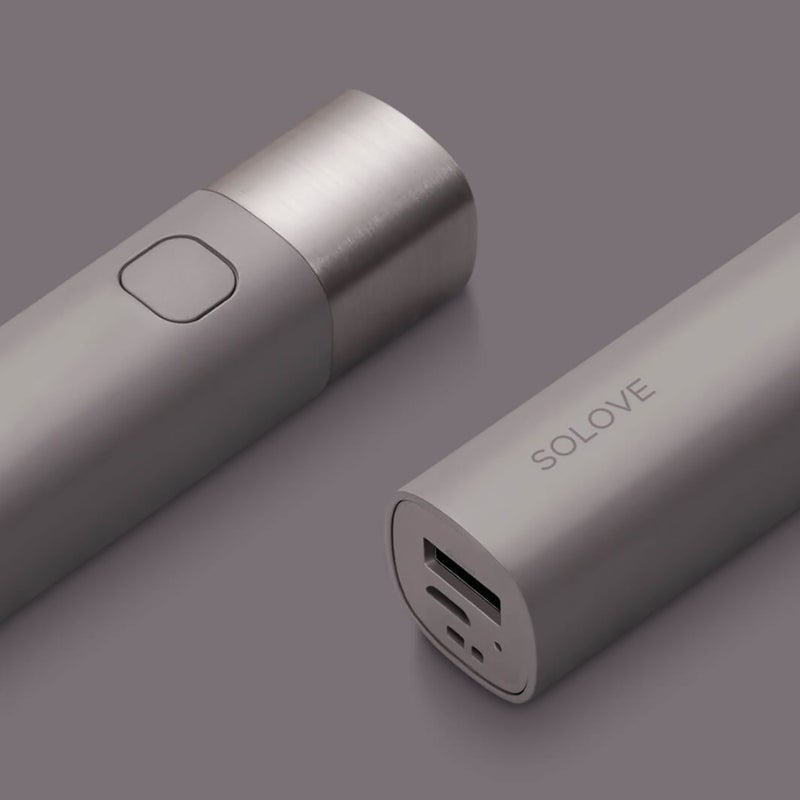 مصباح كهربائي SOLOVE X3 الجديد وبنك طاقة بسعة 3000 مل أمبير ساعة، قابل لإعادة الشحن عبر USB، مصباح يدوي LED صغير محمول وأنيق (EDC) ذو إضاءة قوية للاستخدام على الدراجة - Image 5