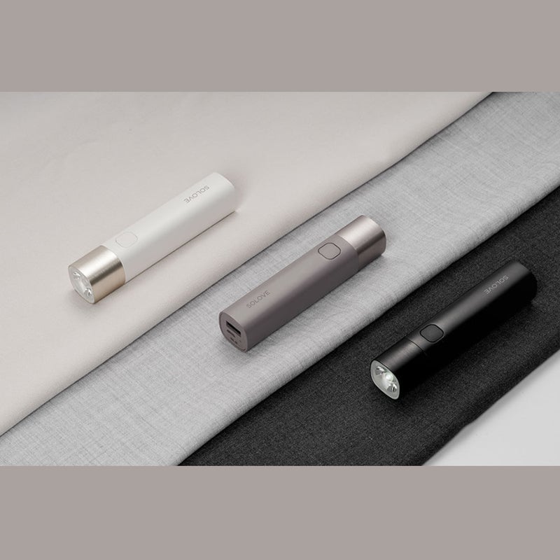 مصباح كهربائي SOLOVE X3 الجديد وبنك طاقة بسعة 3000 مل أمبير ساعة، قابل لإعادة الشحن عبر USB، مصباح يدوي LED صغير محمول وأنيق (EDC) ذو إضاءة قوية للاستخدام على الدراجة - Image 2