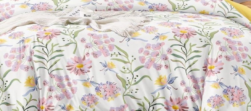 Laying Style™ 350 Tc Heavy Glace Cotton Super King Size Duvet Cover II Razai Cover II Quilt Cover for Double Bed Size with Zipper (Dohars) 108x108 inch-Multicolor - Image 2