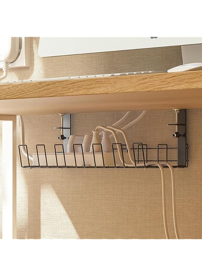 promass Cable Management Tray 1 Pack, Adjustable Cable Organizer tray with Removable Design for Office, Home - No Damage to Desk - Image 4