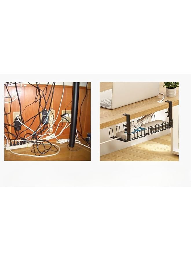 promass Cable Management Tray 1 Pack, Adjustable Cable Organizer tray with Removable Design for Office, Home - No Damage to Desk - Image 5