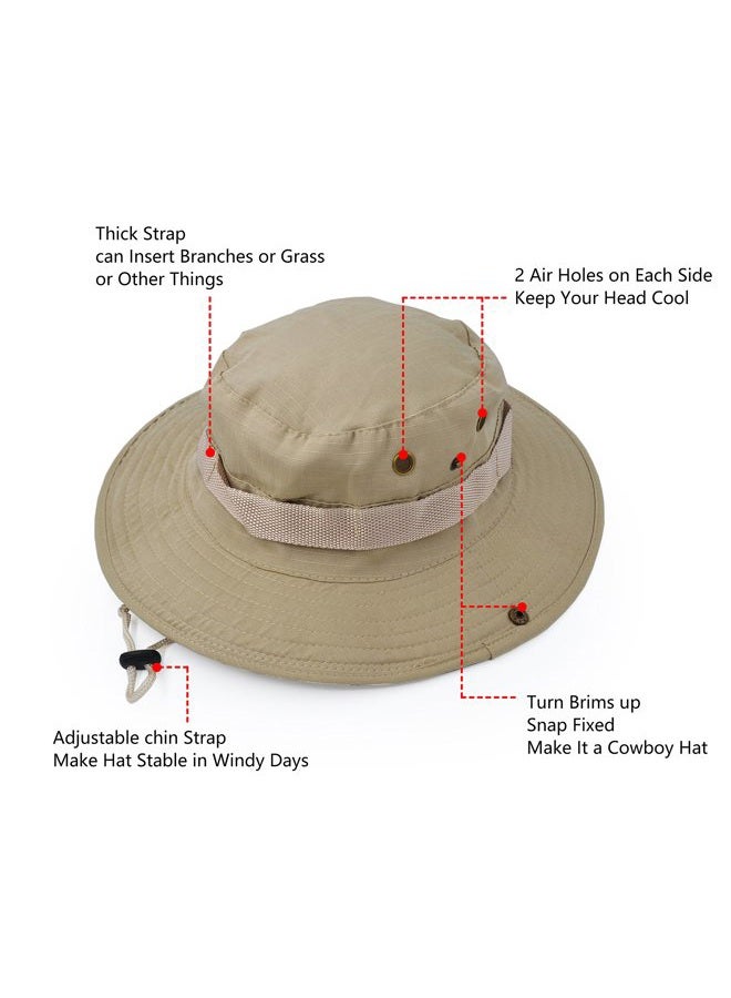 UltraKey Outdoor Wide Brim Sun Hat - Army Style - Classic Jungle Sun Hat for Fishing, Hunting, Camping, 1, M - Image 3