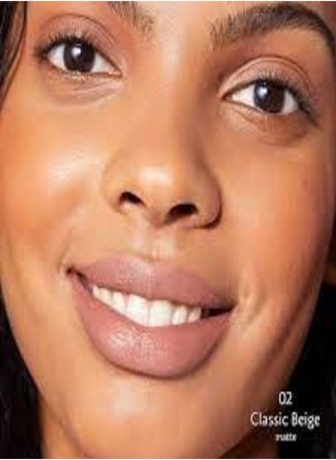 SEPHORA - SEPHORA COLLECTION Cream Lip Stain 10HR Liquid Lipstick 02 Classic Beige – Long-Lasting, Matte Brown Pink, High-Pigment & Transfer-Resistant (5ml) - Image 1