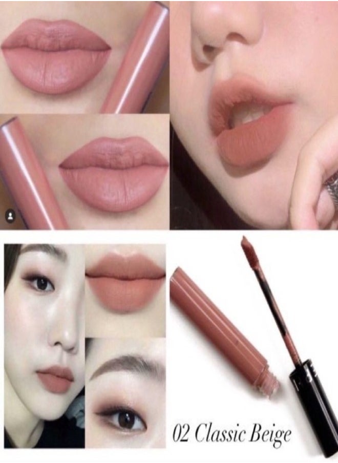 SEPHORA - SEPHORA COLLECTION Cream Lip Stain 10HR Liquid Lipstick 02 Classic Beige – Long-Lasting, Matte Brown Pink, High-Pigment & Transfer-Resistant (5ml) - Image 1