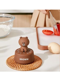 Generic Cartoon Animal Mechanical Timer Kitchen Gadget Cooking Clock Alarm Counter 60 Minutes Decorative Manual Timer for Learning Time Management (Yellow)  - Image 4