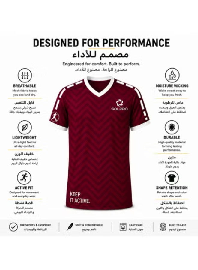 SOLPRO قميص مشجعي كرة القدم من SOLPRO للرجال والنساء | قميص مطبوع قطر - Image 3