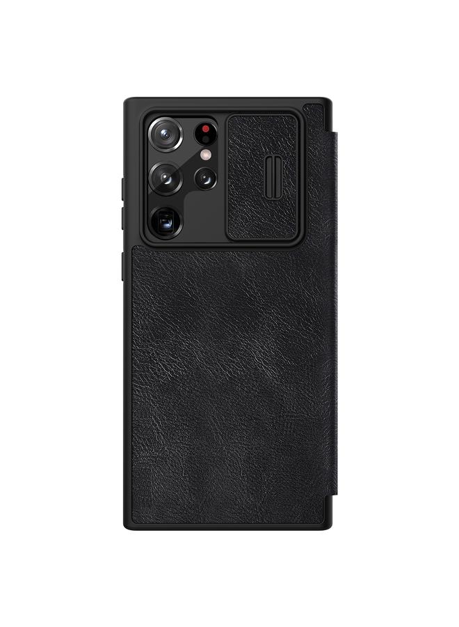 Nillkin Case For Samsung Galaxy S22 Ultra 5G QIN Series Pro Sliding Camera Cover Design Leather Phone Case - Image 1