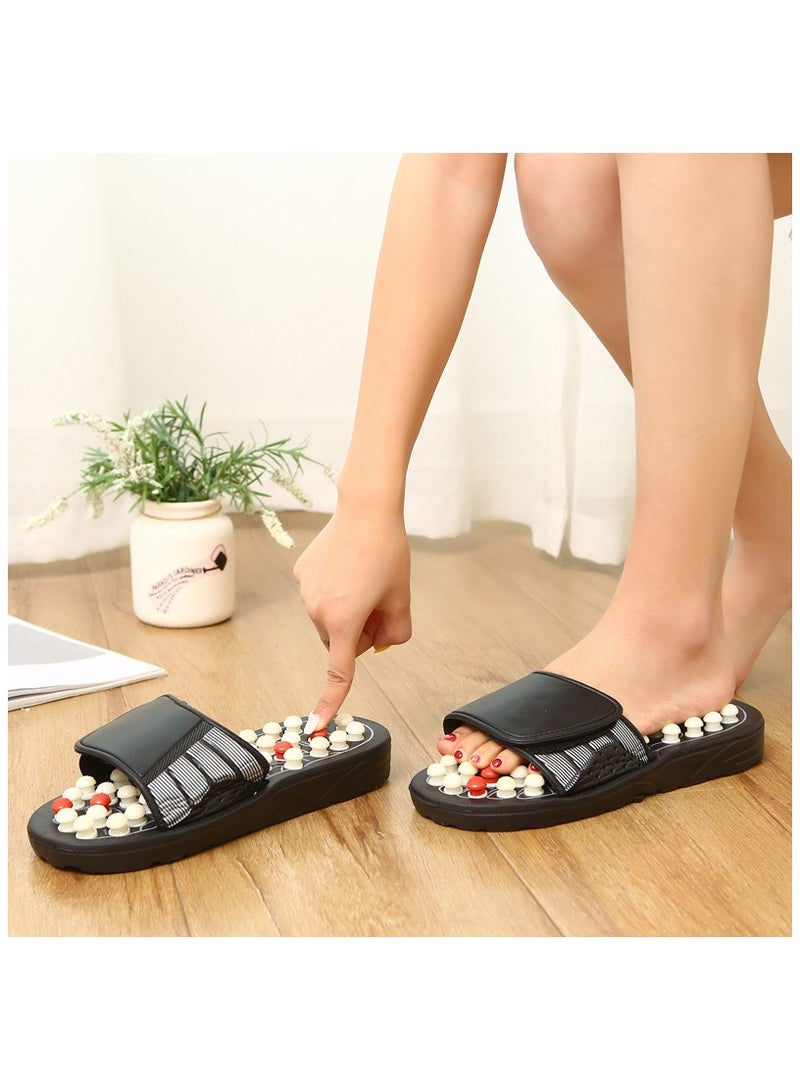 Acupressure Foot Massager Acupoint Stimulation Massage Slippers Shoes Reflexology Sandals for Men Women, Reduce Stress Tension Promote Circulation (42-43) - Image 3
