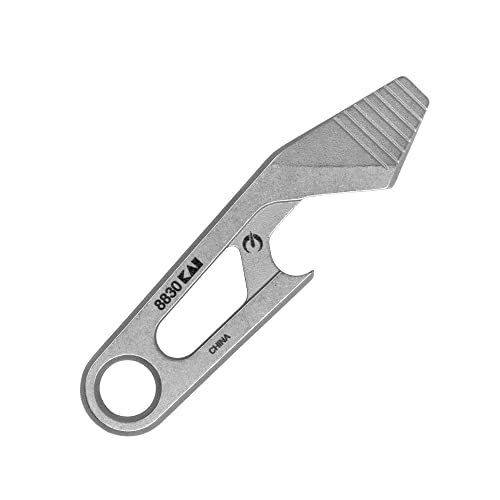 Kershaw Recap Keychain Bottle Opener, Gray Multi Tool with Bottle Opener, Pry Bar, and Flathead Screwdriver Tip, Fits Key Ring, Size of a House Key - Image 2