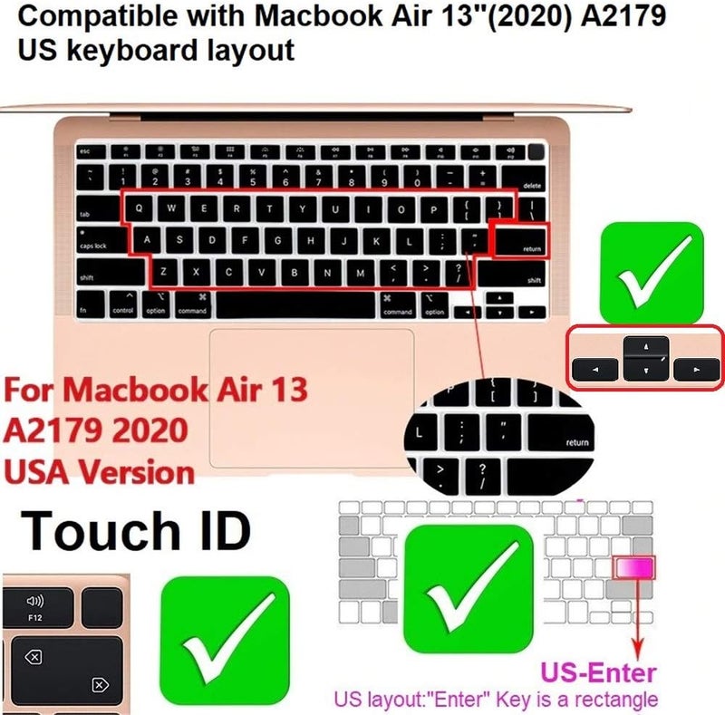 eWINNER Silicone Arabic Keyboard Cover for MacBook Air 13" (2020-2021) - US Layout - Image 2