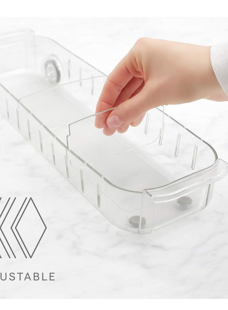 SYOSI RollOut Fridge Caddy Maximize Your Fridge Space 4" Wide Multipurpose Organizer Boxes for Kitchen Fridge Cupboard Pantry Under Sink BPA Free - Image 2