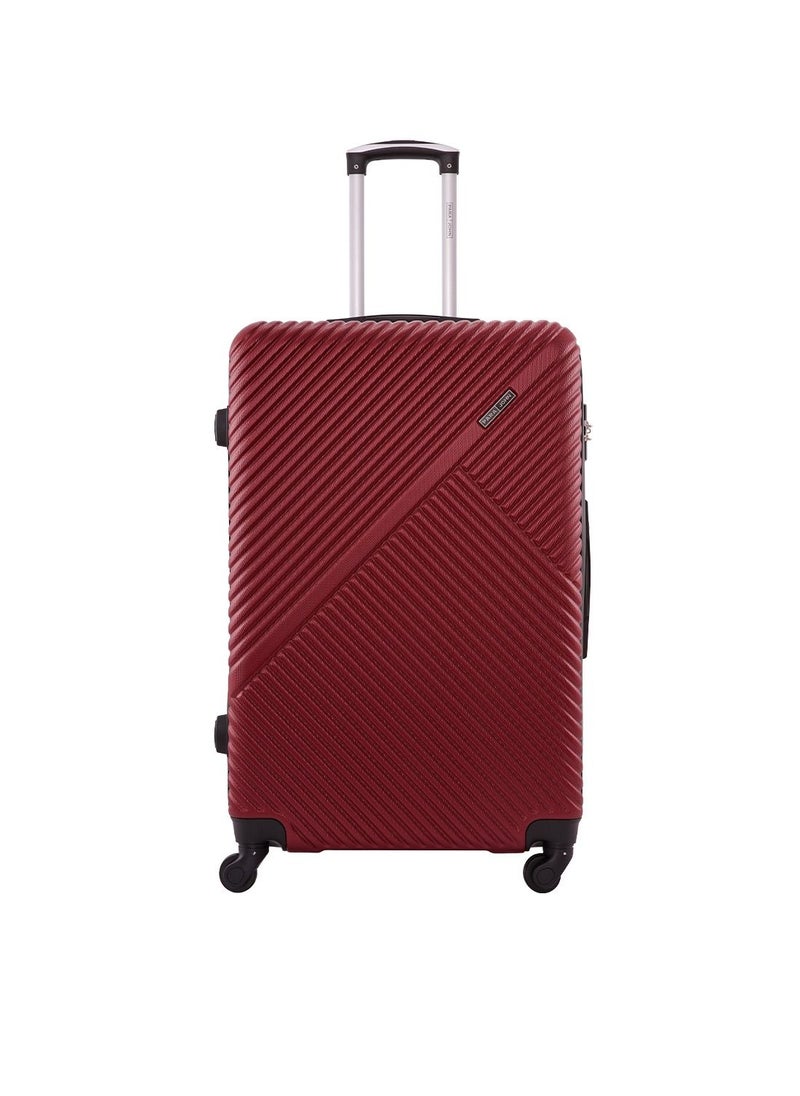 PARAJOHN - Vizro 3-Piece ABS Hardside Spinner Luggage Trolley Set Burgundy - Image 1