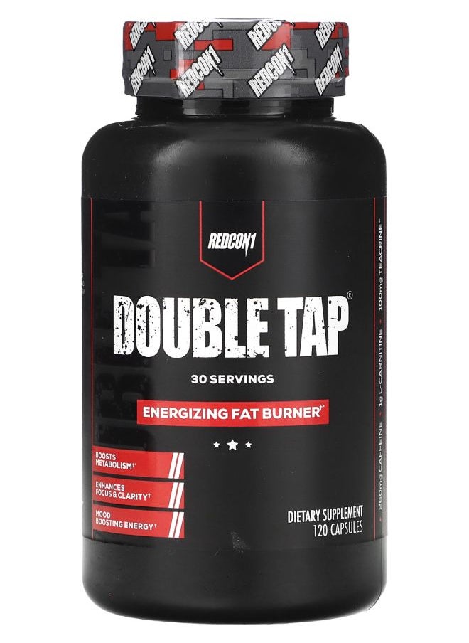 REDCON1 Double Tap Energizing Fat Burner 120 Capsules 