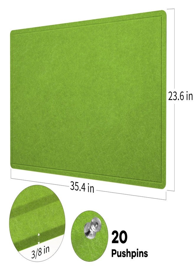 lightomorrow Bulletin Board, 36 x 24 inches Felt Board - Decorative Pin Board, Cork Board Alternative for Wall, 3' x 2' Foldable Picture Board Self-Adhesive Vision Board with 20 Pushpins - Foliage Green - Image 5