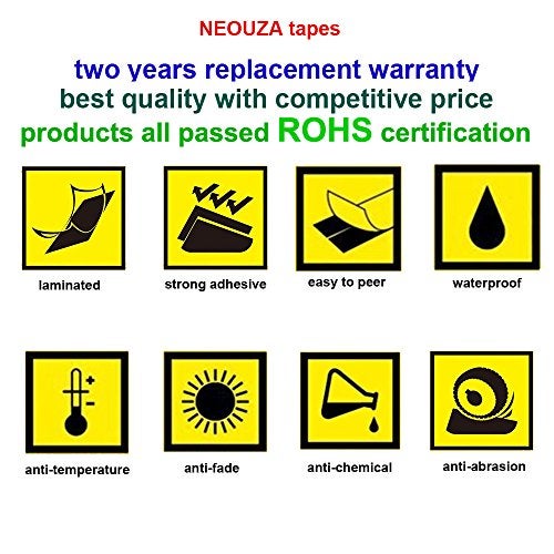 NEOUZA Compatible Label Tapes Replacement for Brother TZe-221 TZ-221 Laminated 0.35" 26.2ft (9mm x 8m) Black on White Work with P-Touch PT H100 H110 D210 D400AD 1290, 5 Pack - Image 4