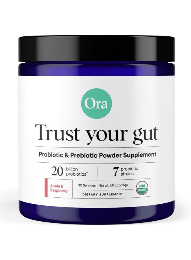 Ora Organic Ora - Trust Your Gut Organic Vegan Probiotic Powder +Prebiotics Apple & 165860 - Image 1
