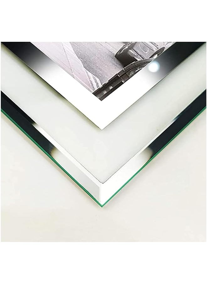 U-HOOME - Photo Frame Modern Picture Frame 5×7 Tabletop Photo Frame Friends Gifts Silver Glass Photo Frames For Tabletop Or Wall Mounting Display - Image 1