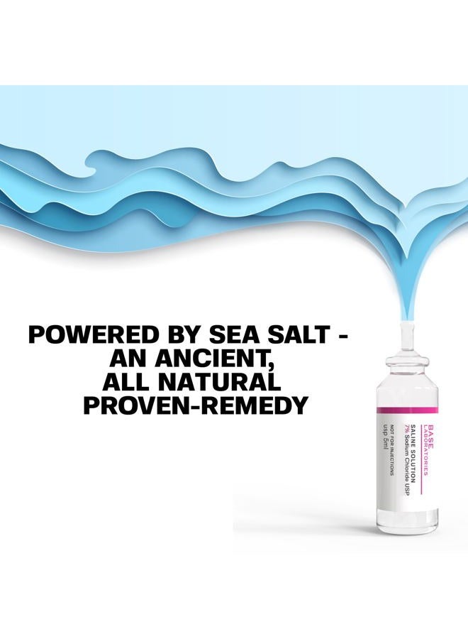 BASE LABORATORIES 7% Saline Solution for Nebulizer Machine | Saline Solution for Inhalation & Nasal Irrigation | High 7% Concentration l 25 Vials 5ml Unit Dose  - Image 5