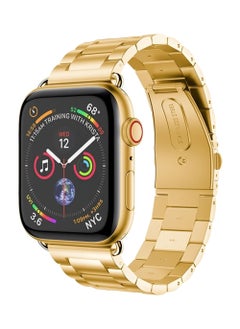 PRIMO PLUS Stainless Steel Replacement Band For Apple Watch 42/44/45/49mm Series 7/6/5/4/3/2/1 gold  - Image 4