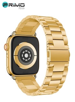 PRIMO PLUS Stainless Steel Replacement Band For Apple Watch 42/44/45/49mm Series 7/6/5/4/3/2/1 gold  - Image 1