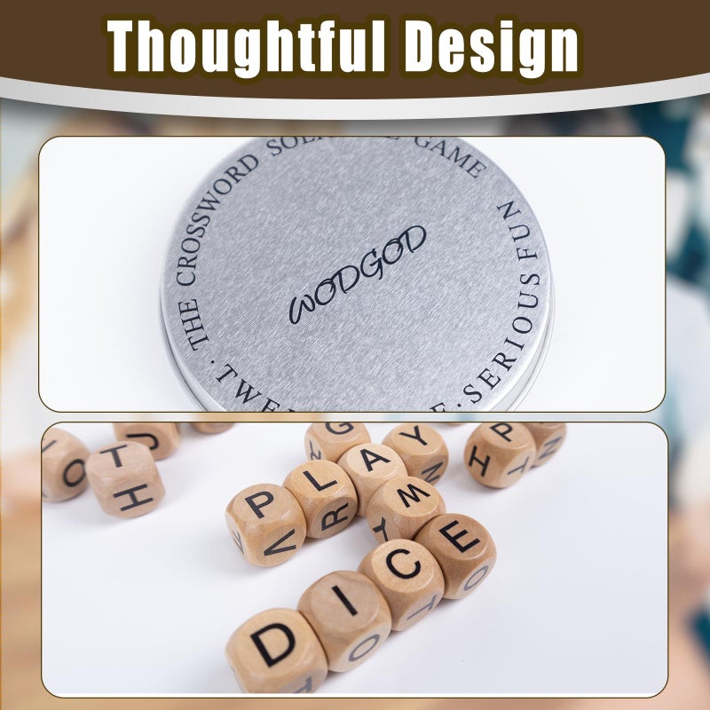 WodGod 2 Set â€“ The Crossword Dice Game Set, Wooden Letter Dice â€“Dice Game,Word Dice,Travel Game, Fun Multiplayer Word Game for Travel, Camping, and Family Night, with Portable Storage Boxes - Image 3